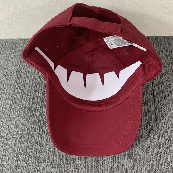 Forever 21 Pompom Baseball Hat Women's OS Burgundy Faux Fur Adjustable Strapback - Picture 11 of 14